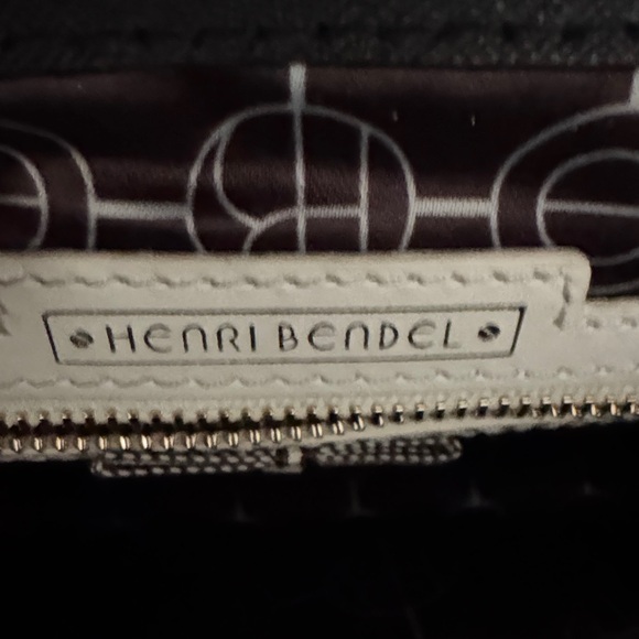 Henri Bendel Black Leather Shoulder Bag with Gold Accents - Picture 8 of 15